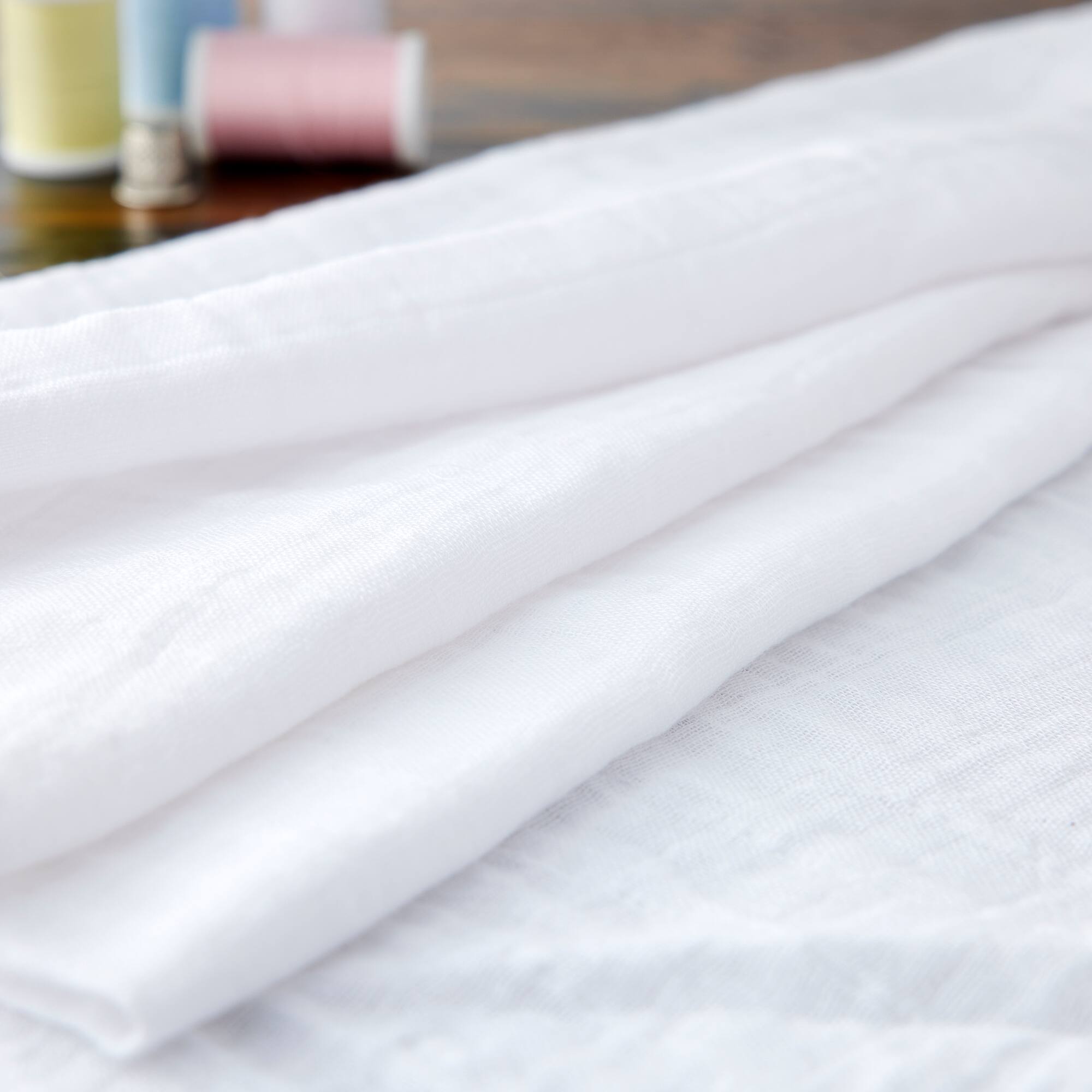 Camelot Fabrics White Gauze Cotton Home Décor Fabric
